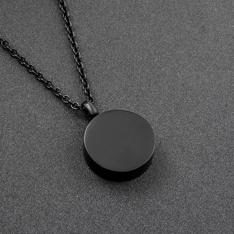 Urn Necklace for Ashes Round Big Tree Pattern Cremation Jewelry Keepsake Pendant Eternity Memorial Gift for Women and Men