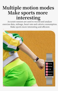 ZX19女性スマートウォッチIP68防水健康スポーツフィットネスリスト