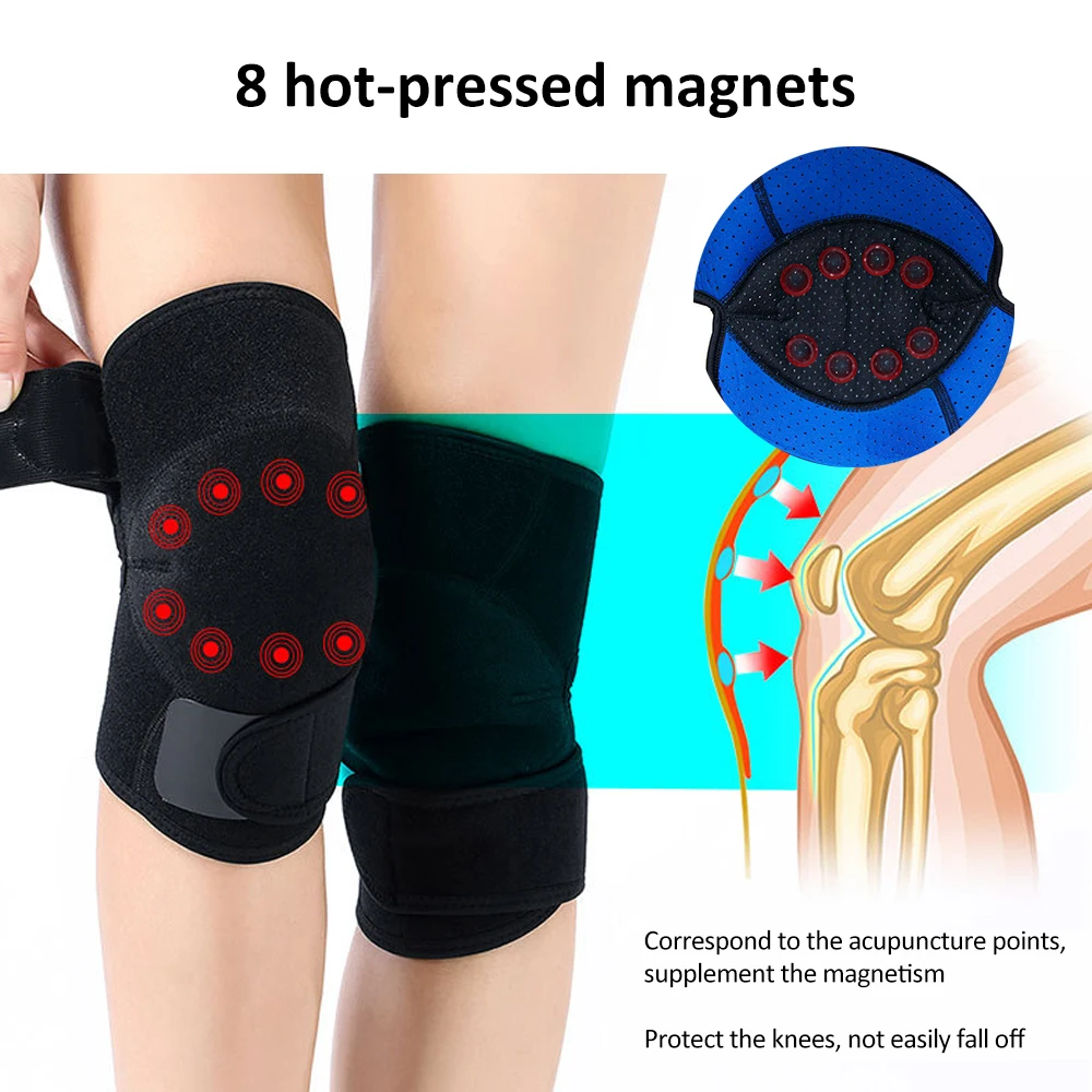 Adjustable Magnetic Therapy Knee Brace Pads Sleeve Tourmaline Self ...