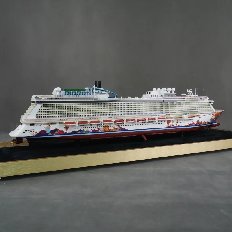 【LAC】Corporate Present Custom Logo O.A.S Luxury Cruise Ship Model Handcraft Marine Souvenir Company Holiday Gift