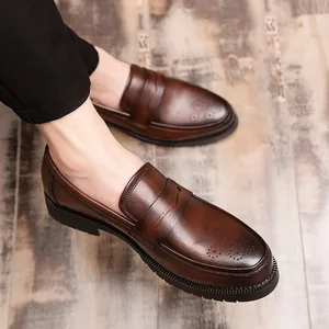 Dropshipping Products 2026 Outdoor Walking Loafers Cusp Breathable Genuine Leather Tenis Big Size Men's Casual Dress Shoes