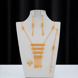 Dongli Jewelry Factory-Direct Exclusive Design Arab Brass High-Quality Jewelry Set (15 Years of Production Experience)