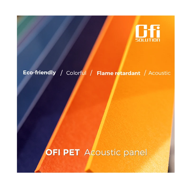 Eco-friendly Noise Reduction Material Polyester Acoustic Panels Fireproof Plain PET Acoustic Panels Office Acoustic Solution