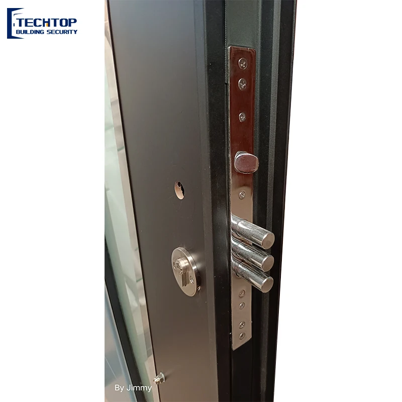 TECHTOP Customized Home Front Exterior Main Entry Steel Security Doors Bullet Proof Residential Security Israel Door for House