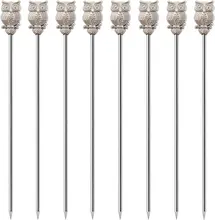 reusable stainless steel cocktail picks
