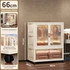 66 cm-1 strato+doppia porta+Grigio trasparente