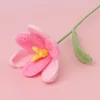 Gradient deep pink-Open tulip flower stem