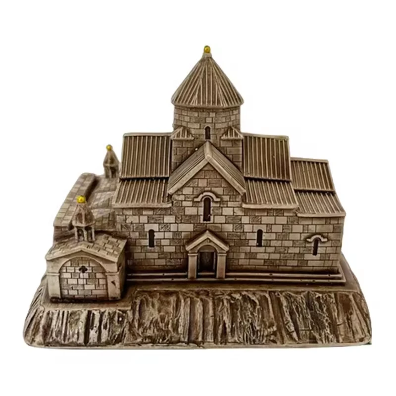 product custom miniature church model miniature gothic architecture buildings model souvenir resin saint gayane church home decor-3