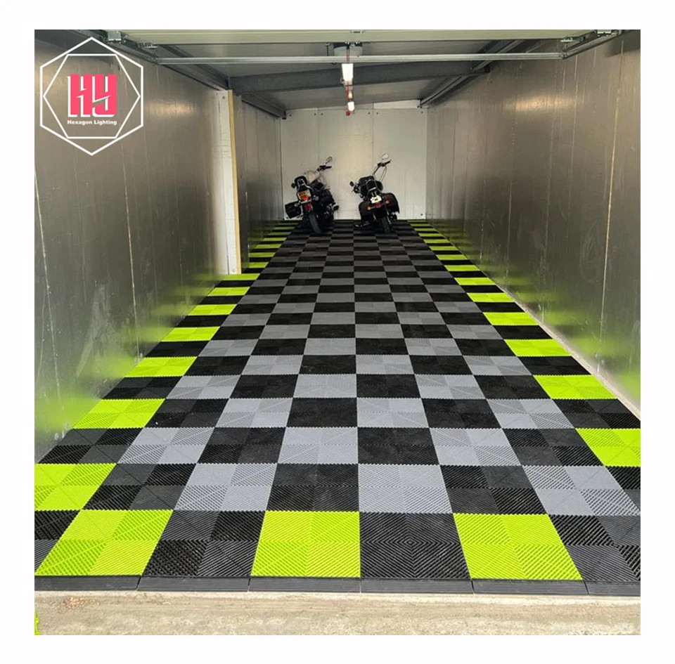 Interlocking Pvc Garage Flooring Tiles Warehouse Dalle Slab Rib Garage ...