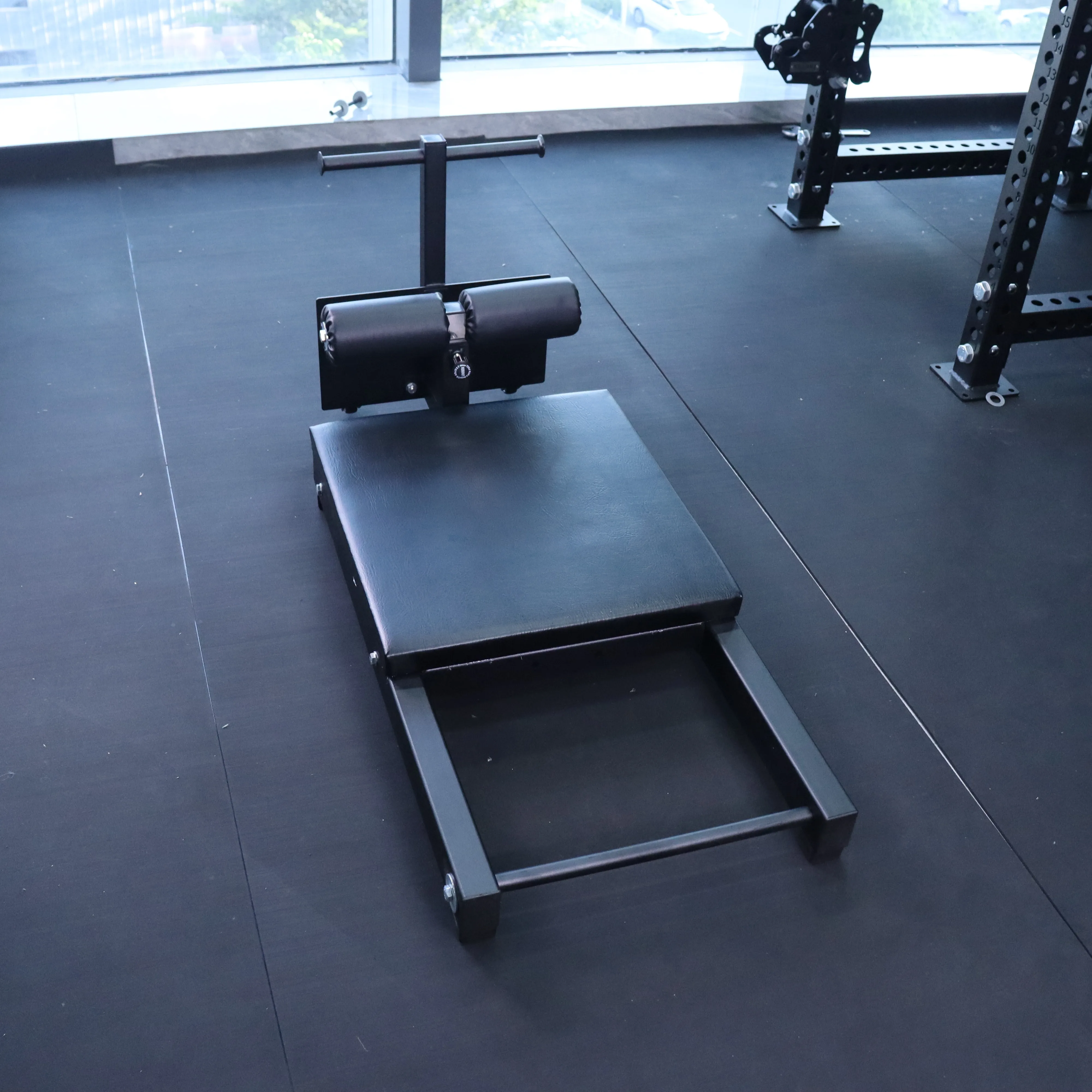 Compact Nordic Curl Floor Glute Bench with Wheels - Ideal for ...