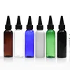 Transparent bottle + black tip cap