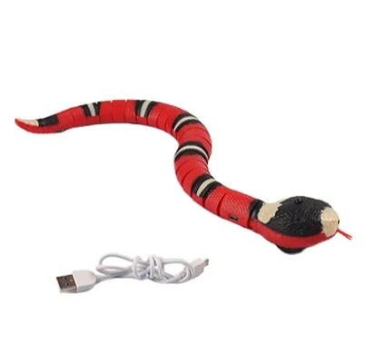 In Stock Smart Sensing Snake Toy USB Rechargeable Electric Snake Toy Cat Interactive Snake Cat Toy