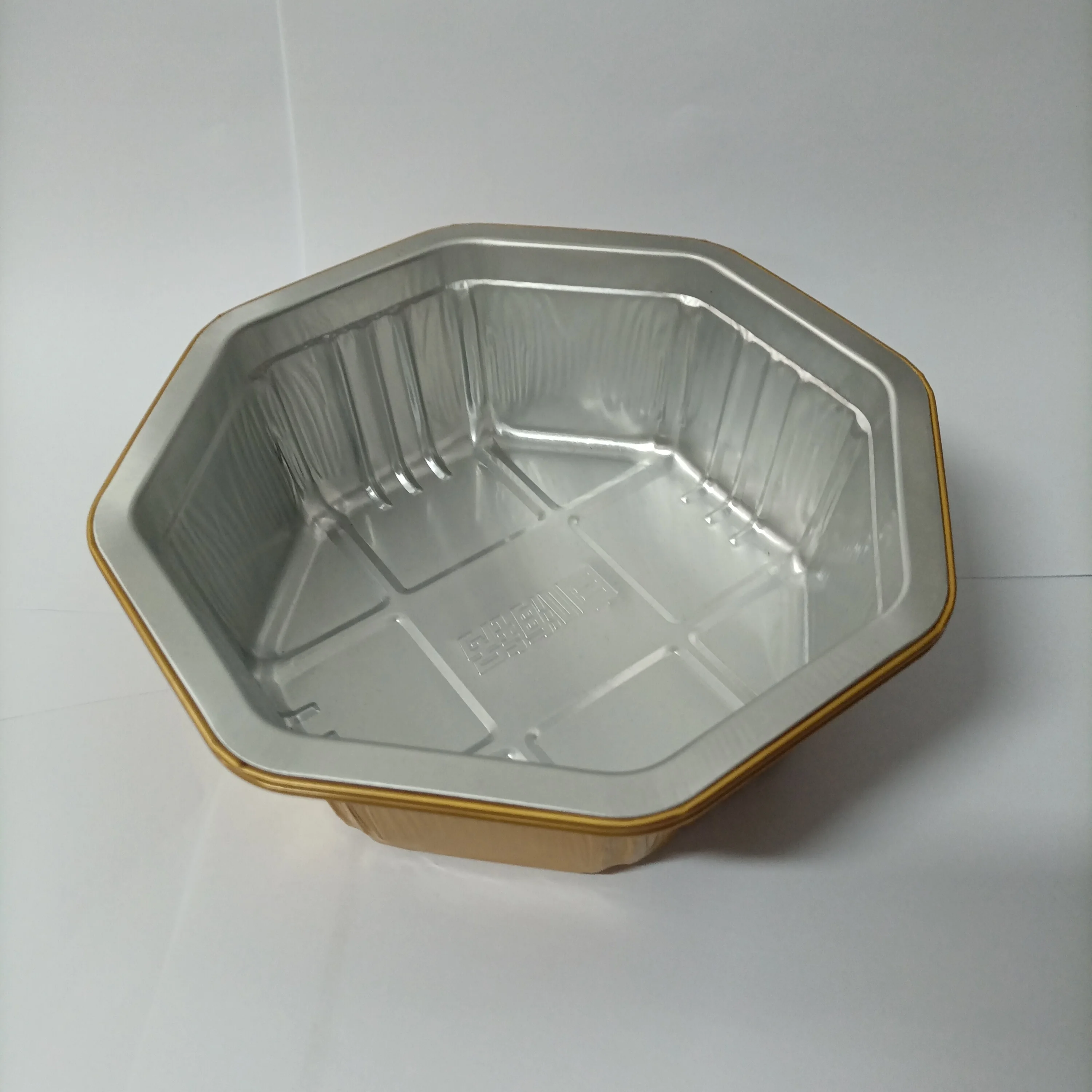disposable paella pans durable silver golden aluminum container