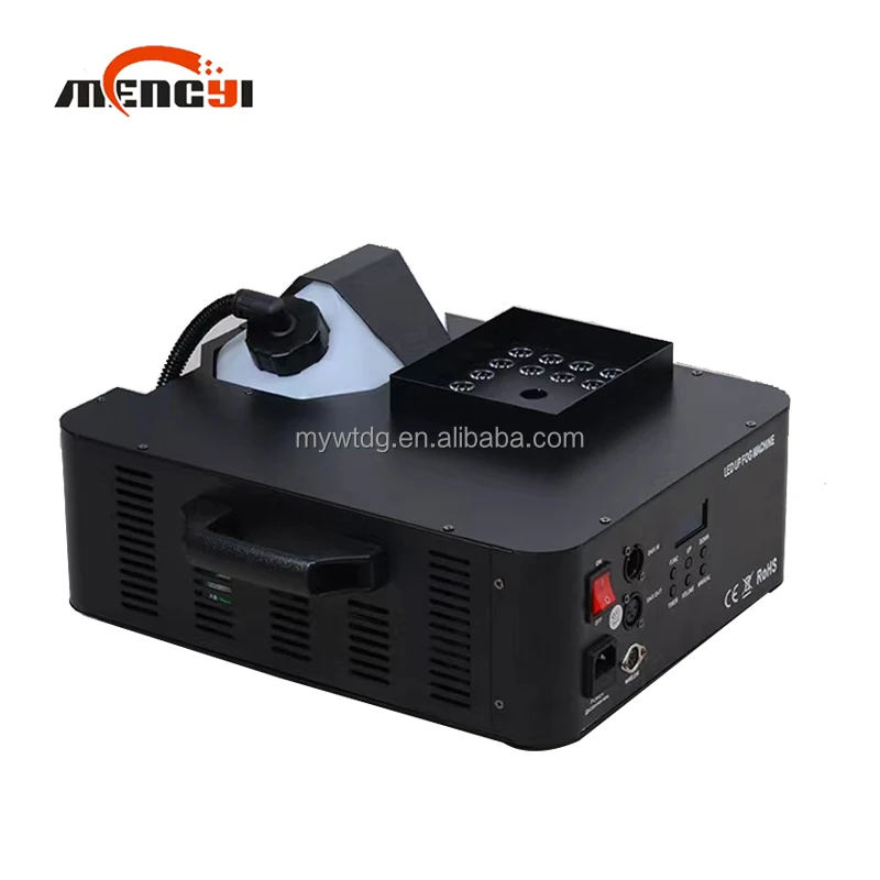 1500W 24LED Nebelmaschine DMX RGB Halloween Show Upspray 2.5L Funk Fernbedienung