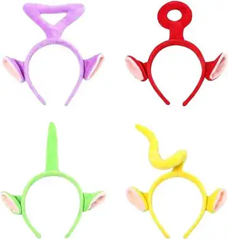 Lot De 4 Bandeaux Teletubbies Pour Femmes/filles - En Peluche, Extensible, Pour Lavage De Visage, Yoga, Fêtes - 10