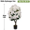 90x50cm(3.0x1.6ft) White Hydrangea Tree