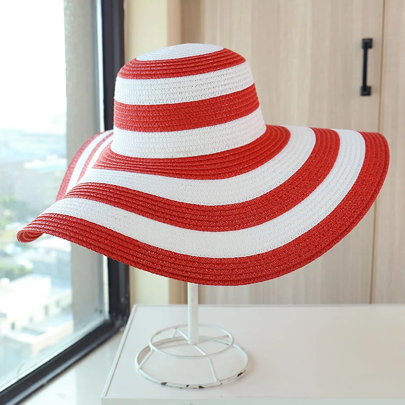 Wholesale Classic Big Brim Floppy Hat Black and White  display picture 2