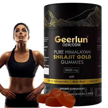 Factory Outlet Pure Himalayan Shilajit Gold Gummy Enhance Stamina Strength Shilajit Gold Gummies