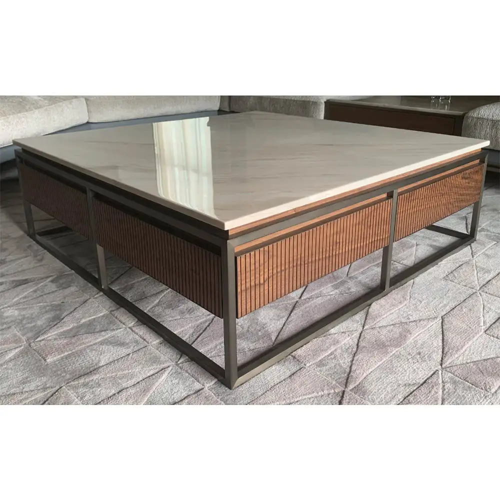 product elegant platinum sand marble coffee table for luxurious living968-60