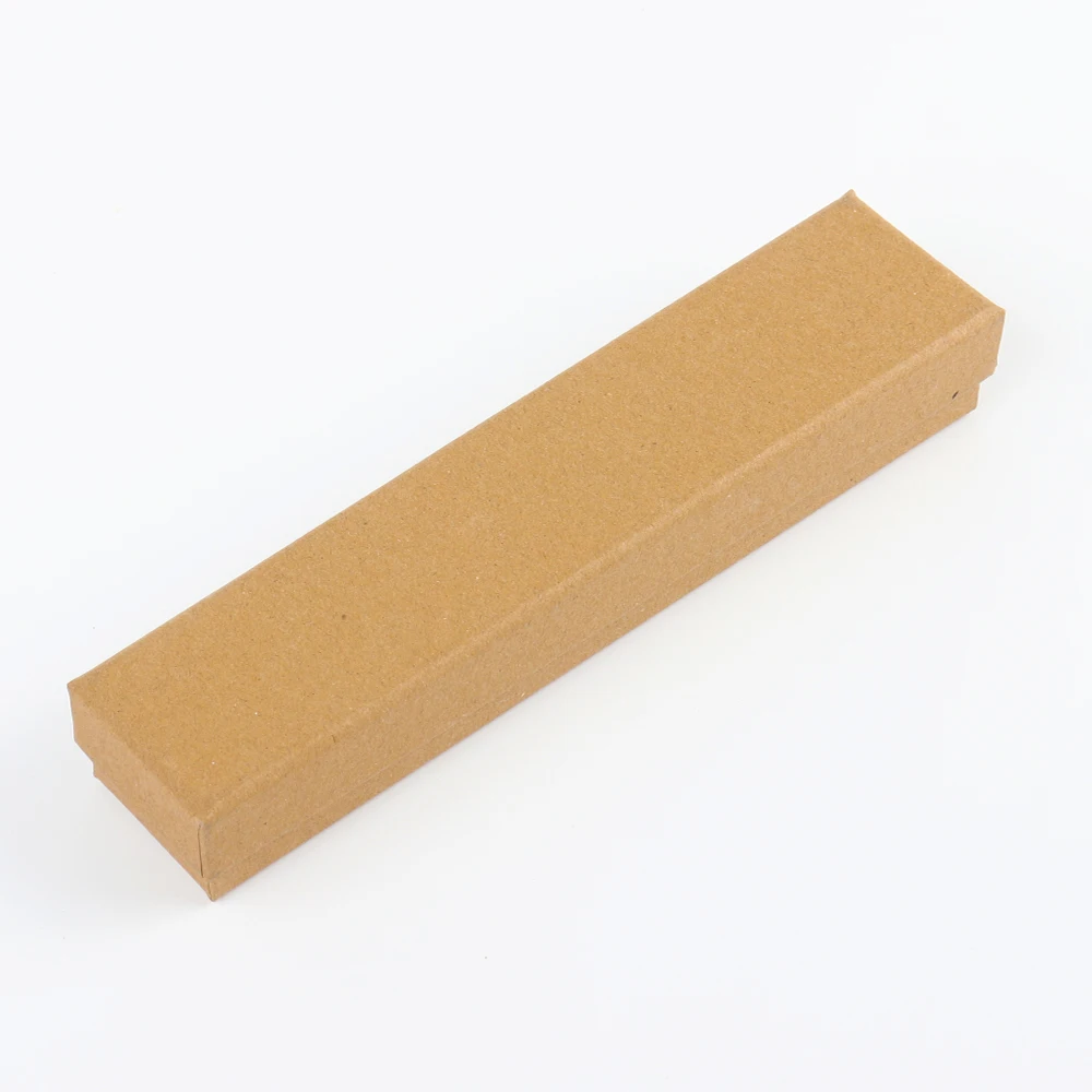 Paper Material Black Sponge Inside Cheap Price Kraft Long Cardboard Jewelry Box Watch Long Jewelry Set Box for Bracelet
