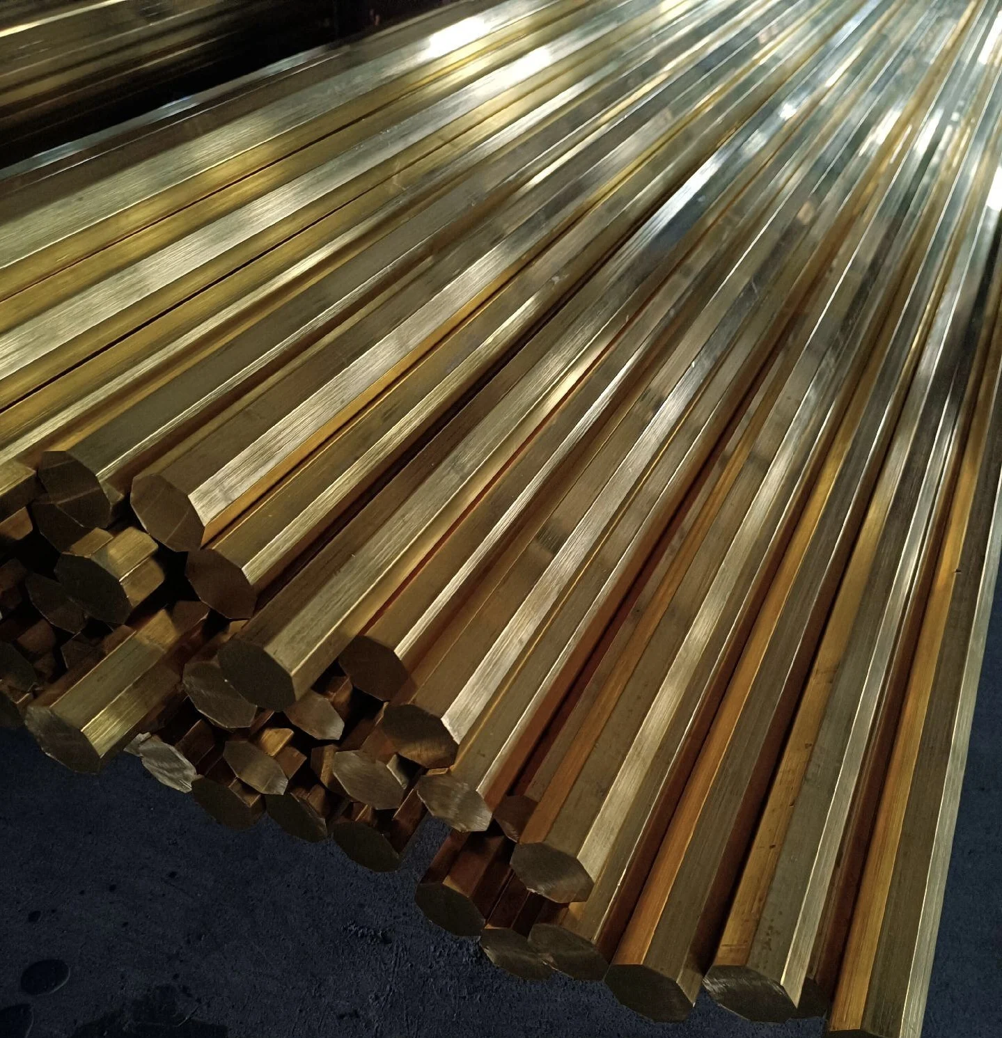 Brass Hexagonal Profile Rod Bar Copper Bar Hexagonal Hollow Brass Rod ...