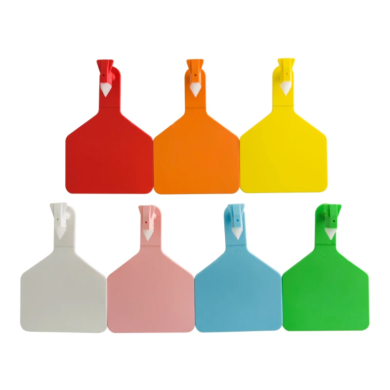 BLUEWORTH Nuevas etiquetas de oreja de una pieza tipo Ztag para ganado. Múltiples colores. 3 tamaños diferentes. Material de TPU. Codificación láser. 3 meses.