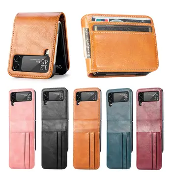 Amazon Top Seller Retro Mobile Phones Bag Luxury Pu Leather Wallet Protective Cover For Samsung Galaxy Flip Z 3 4 Phone Case