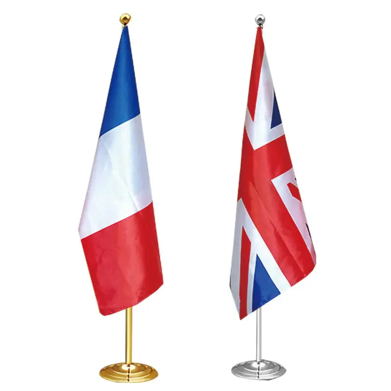 Factory Direct Sale Custom 3x5ft Indoor Office Conference Flags With Flagpole Base