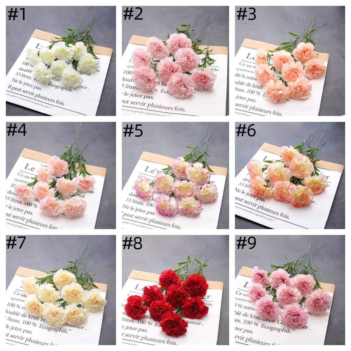 High Quality Single Stem Silk Carnations Artificial Flower Carnation For Mother's Day Buy
