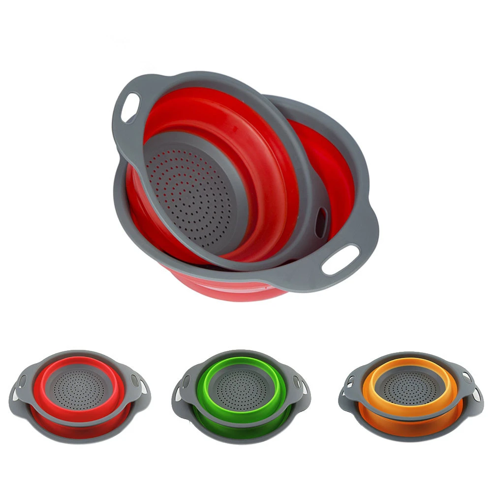 Складной дуршлаг в комплекте складной Слив для мытья фруктов овощей