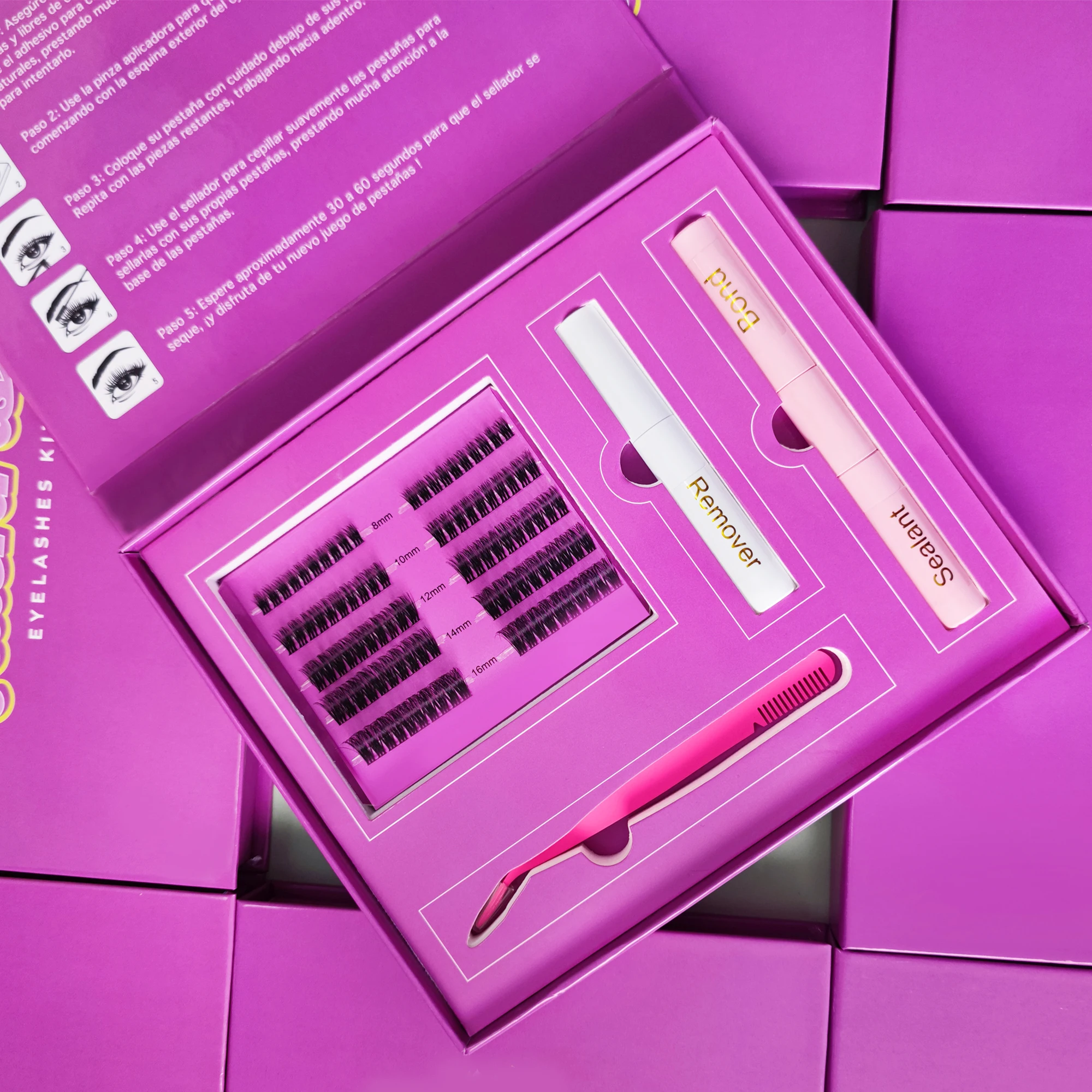 Medylashes D Curl Lash Cluster Tray Individual Eyelash Lash Extension