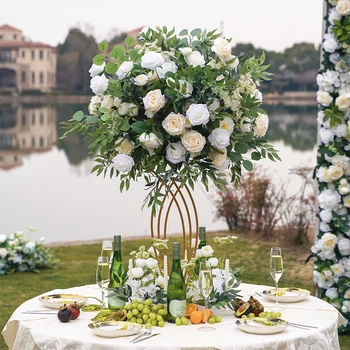 Custom Multi-Style Handmade Floral Arrangements Silk Artificial Flower Balls Wedding Table Centerpieces