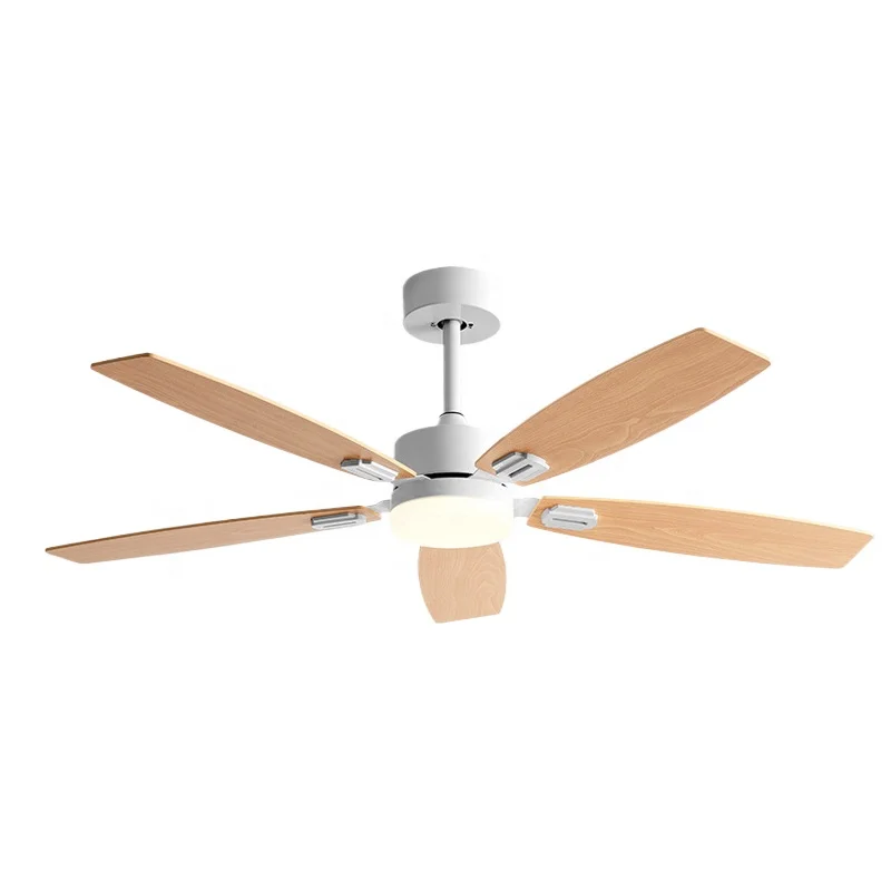 Nordic 52 Inch Reversible DC Motor Ceiling Fan Lamp Remote Control BLDC LED Ceiling Fan With Light