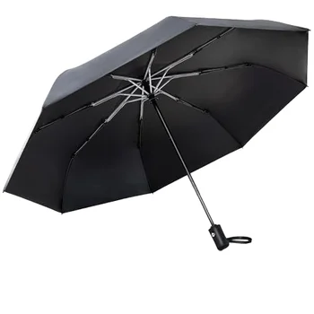 8-Skeleton Ergonomic Handles Compact Folding Wind-Resistant Umbrellas with Logo Printing Practical Windproof Design