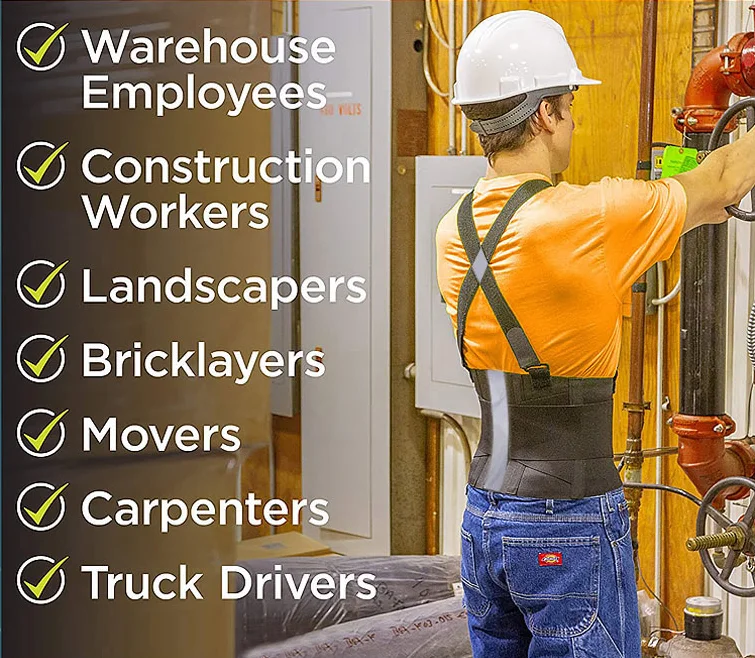 Adjustable Shoulder Pull Straps Waist Protector Heavy Lifting Lumbar