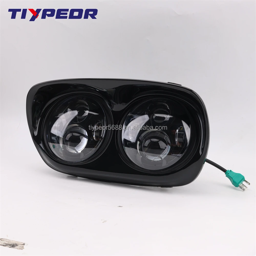 low beam motorcycle headlights for harley road glide 1998 2013 led headlights-5