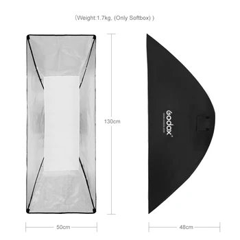 Godox 50x130cm Beehive Honeycomb Grid Strip Softbox for Bowens Profoto Elinchrom Mount for Studio Flash DE300 SK400II QT600II detail image