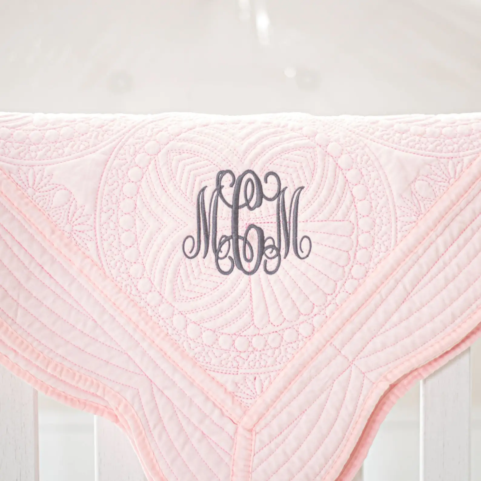 Индивидуальное роскошное детское одеяло Monogrammed мягкое для