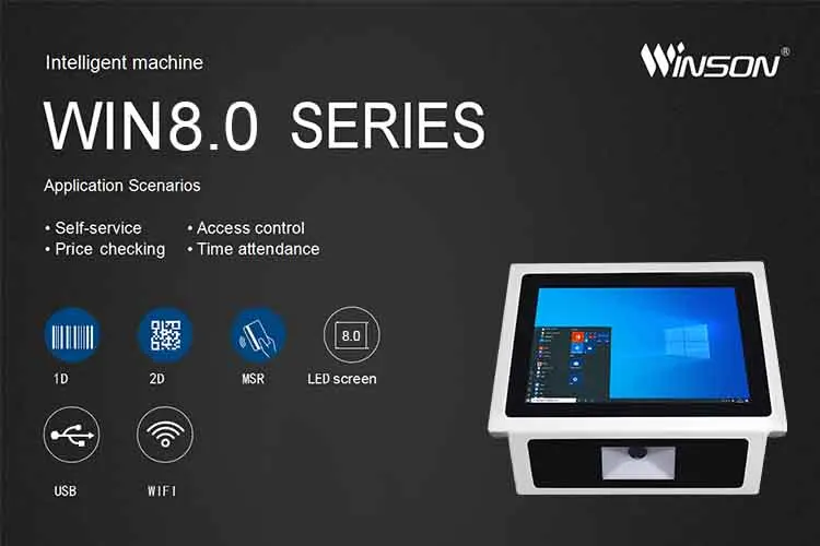 Winson New Product Android/Windows Scan Kiosk Price Checker with 8.0 inch Capacitive Touch Screen