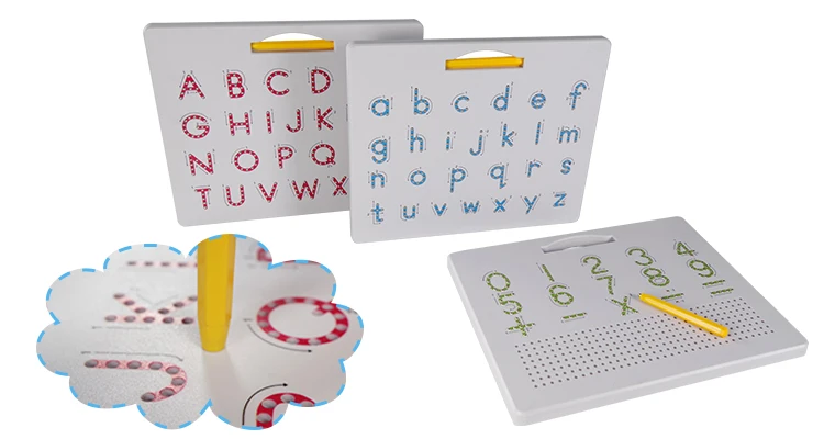 Magnetic Alphabet Tracing Board - Double-sided Upper & Lower Case ...