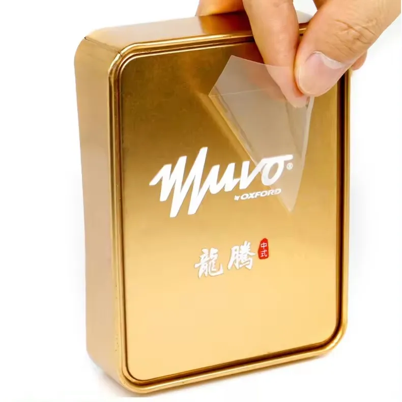 Custom UV Transfer Sticker Helmet Labels Nickel Trademark Vinyl Separation with Custom Logo for Craft Use