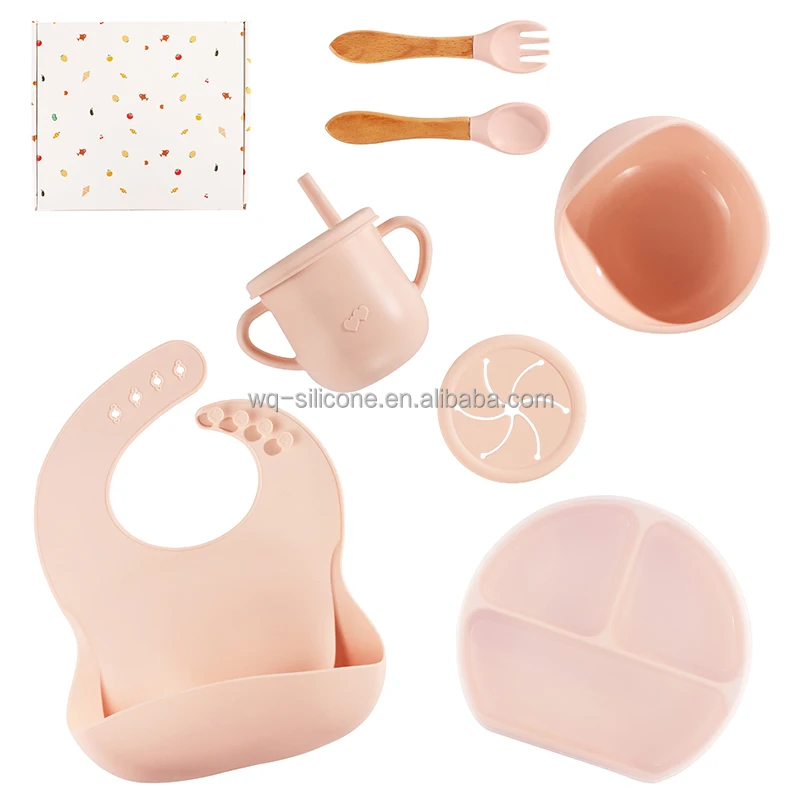 Wholesale Choice Food Grade Silicone Supplement Baby Feeding Food Grade toddler Bowl Spoon Tableware Set manufacture