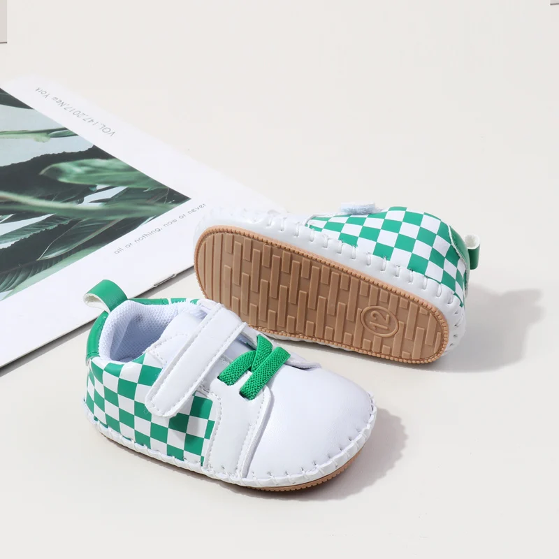 2024 High Quality Anti-slip Hook&loop Soft TPR Outsole Unisex Handmade Baby Toddler Sport Shoes Boys and Girls Casual Shoes supplier