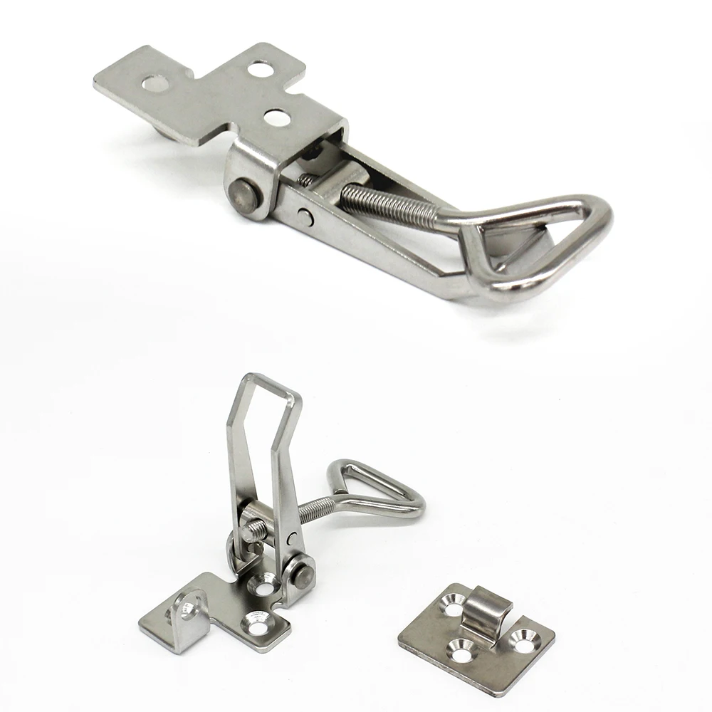 Custom SS304 Flexible Spring Loaded Draw Toggle Latch Industrial Buckle Lock Catch Clamp Hasp OEM/ODM