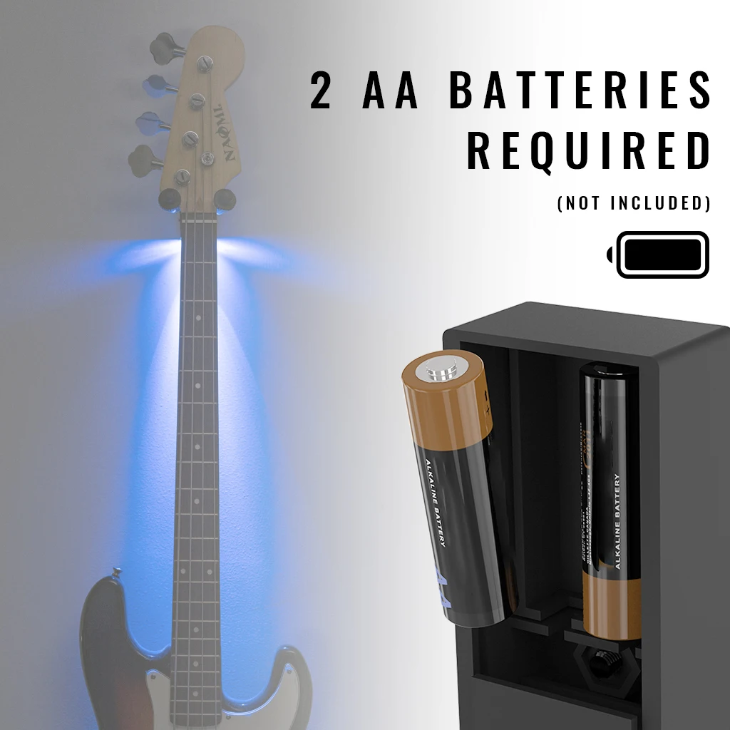 Светодиодное освещение для гитары настенная вешалка подставка с автоматическим замком укулеле бас банджо мандолина крючок-держатель