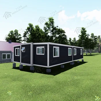 Prefabricated 3 bedroom assembled prefab house 30ft expandable container houses for sale