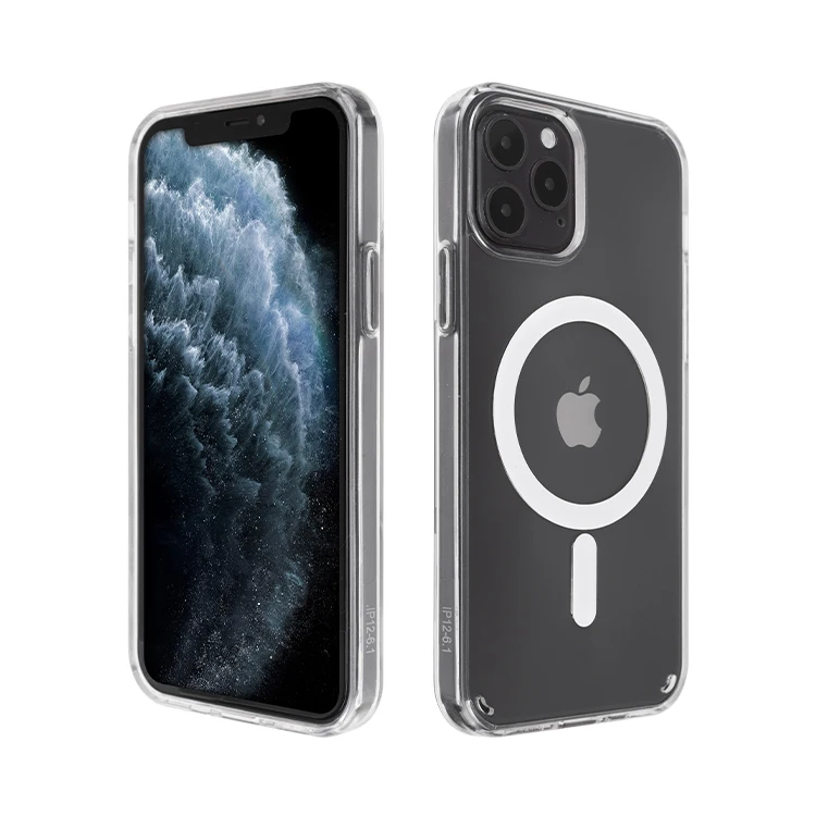 Горячая Распродажа 2020 Сильный магнитный кристально чистый жесткий акриловый ударопрочный Магнитный безопасный телефонный чехол для iphone 12 mini pro
