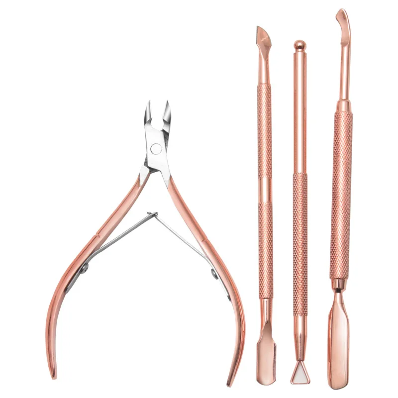 Good Quality Nail Cuticle Nipper Round Manicure Tool Gold Cuticle Nipper Set
