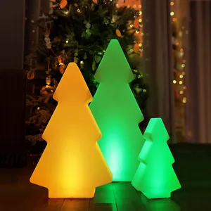 Festive Atmosphere Decorative Lamp LED Luminous Plastic Christmas Tree Night Light with Variable Colors