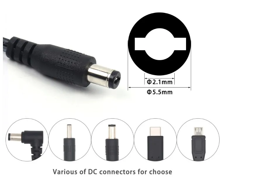Transparent Black Wall Mounted Power Supply 6w 12w 24w 33w 48w 22v 1.5a
